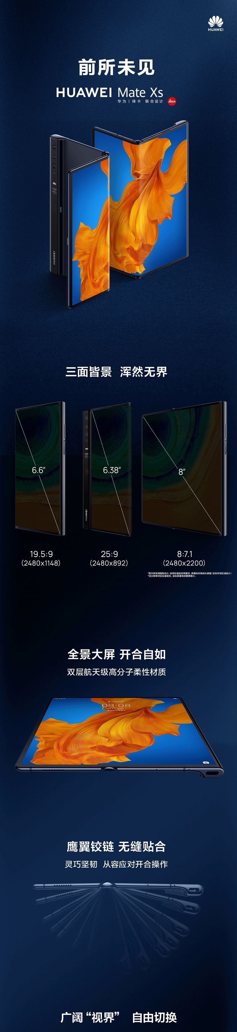 售价超1.9万！华为第二代折叠机MateXs来了.......