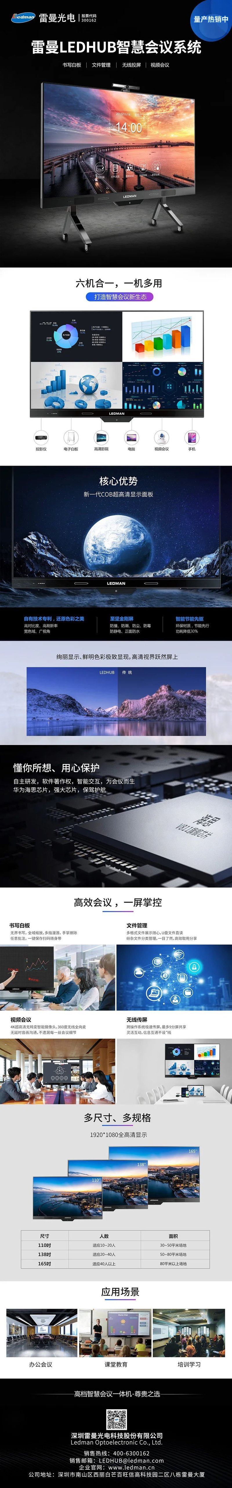 一图看懂雷曼LEDHUB智慧会议系统