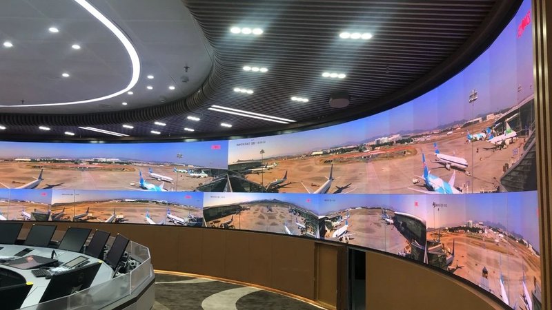 洲明大屏点亮白云机场，助力打造全国首个千万级机场远程机坪管制室！