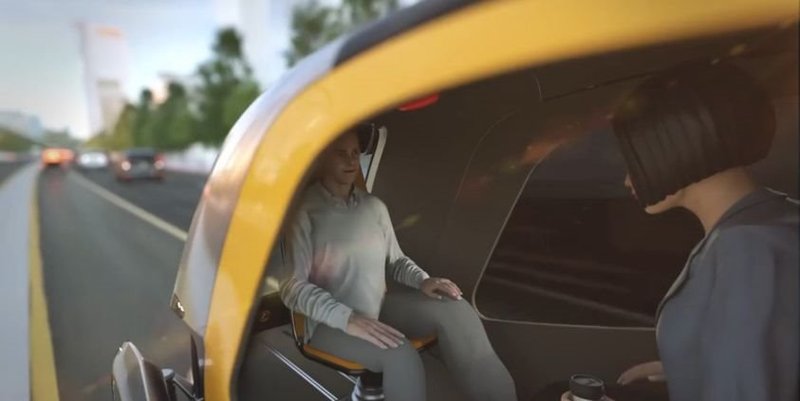 车门开在车头，显示屏车窗-智能版“滴滴”概念车