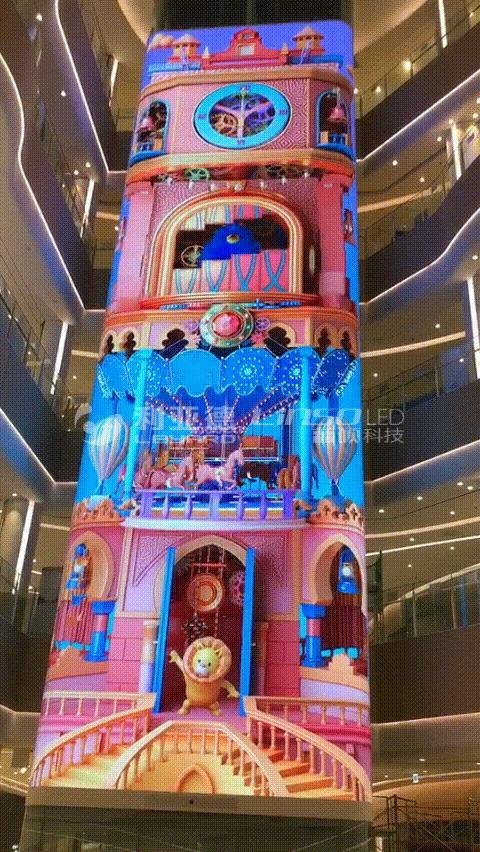 利亚德打造韩国最大电梯媒介塔！互动数字视觉艺术助力数字标牌价值提升