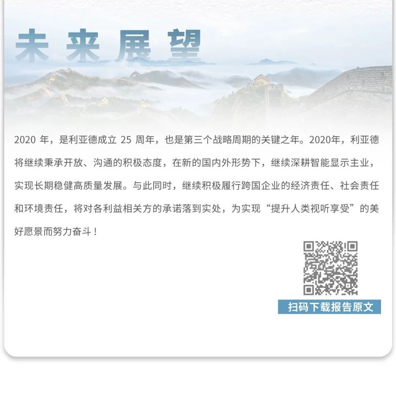 一图读懂利亚德2019年企业社会责任报告