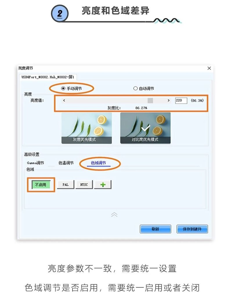 小诺干货课堂|箱体亮色度差异调节