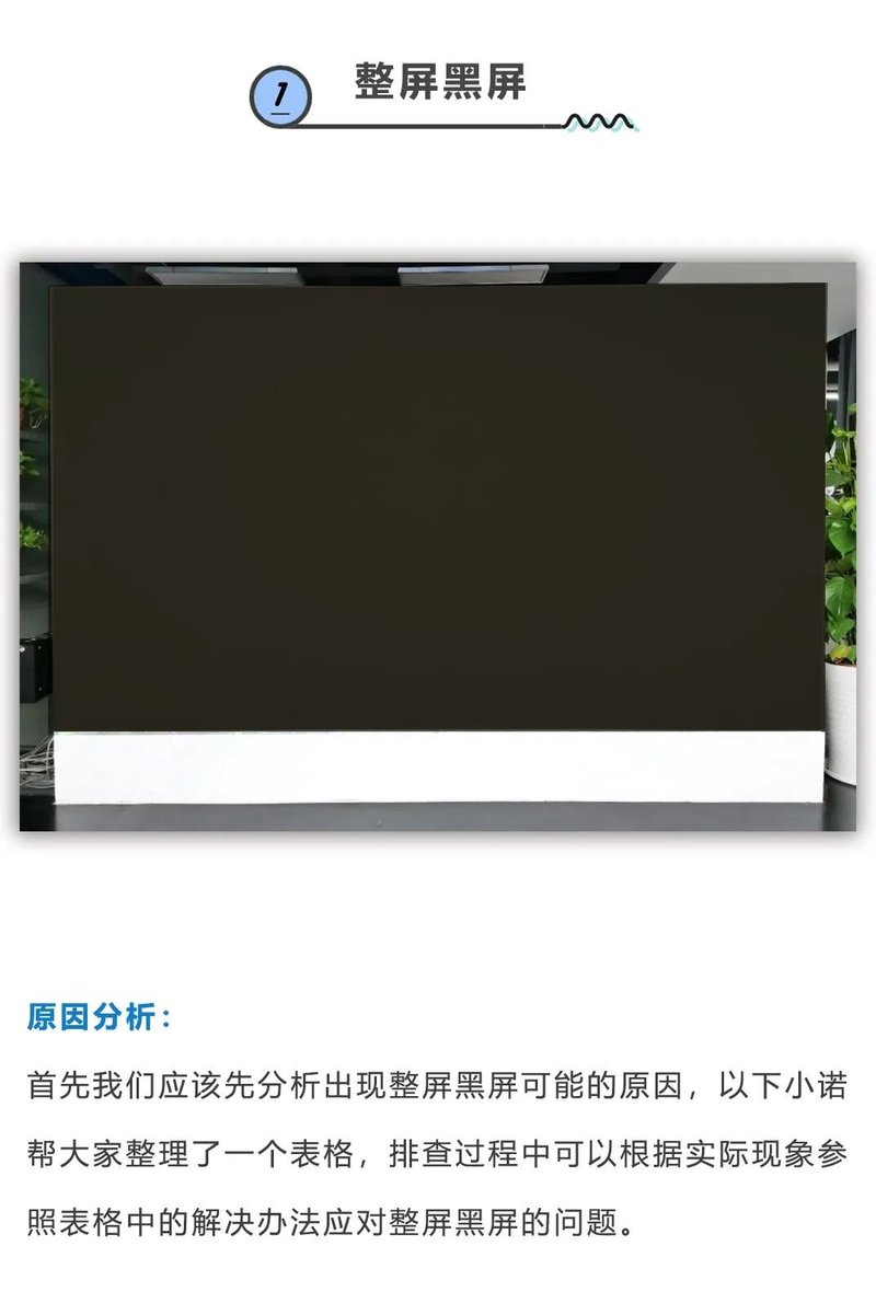 小诺干货课堂|显示屏黑屏故障排查