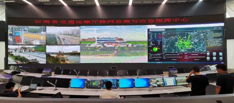 交通行业指挥中心最大LED显示屏诞生！洲明助云南交通智慧升级！