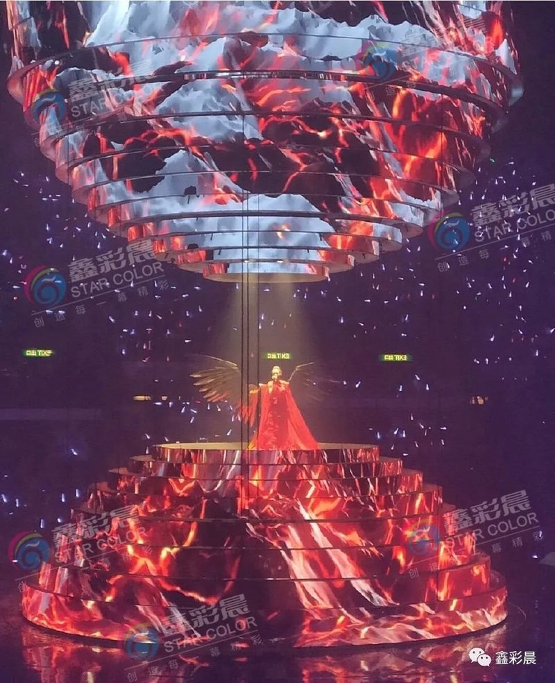 资讯|鑫彩晨LED软模组圆柱屏、柔性屏、异形屏、创意显示屏案例分享