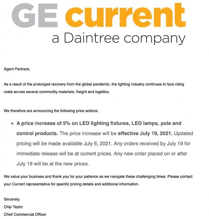 GECurrent、Acuity等美国照企再次涨价|印尼鼓励降低LED灯的进口