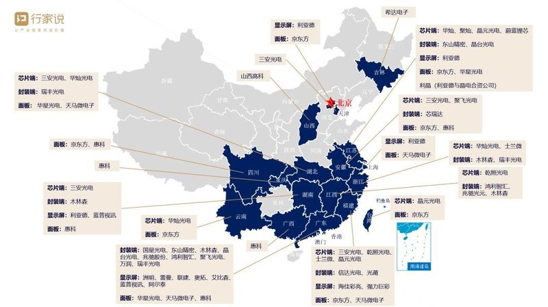 哪个省是最火的投资热土？90秒看完LED显示产业基地分布