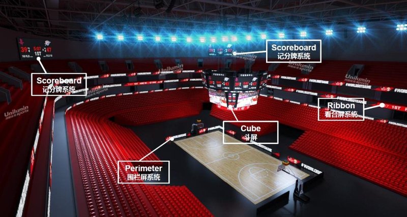 NBA标准！超1000㎡大屏！洲明体育助力打造成都大运会场馆标杆！