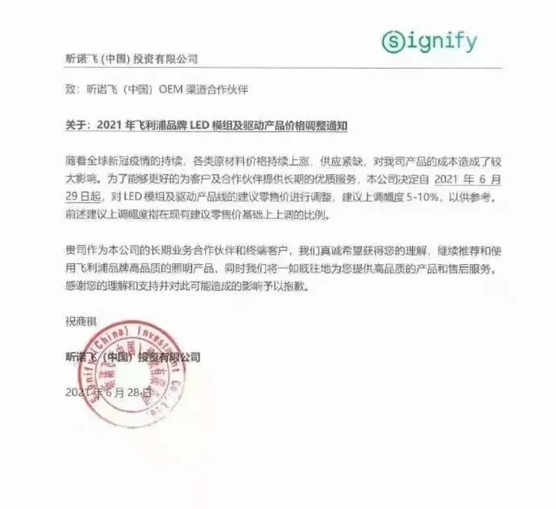 又一轮涨价函来袭！