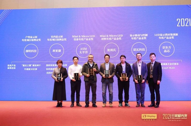ASM太平洋连续两年获Mini/Micro LED行家极光奖金奖！VORTEX的获奖理由有哪些？