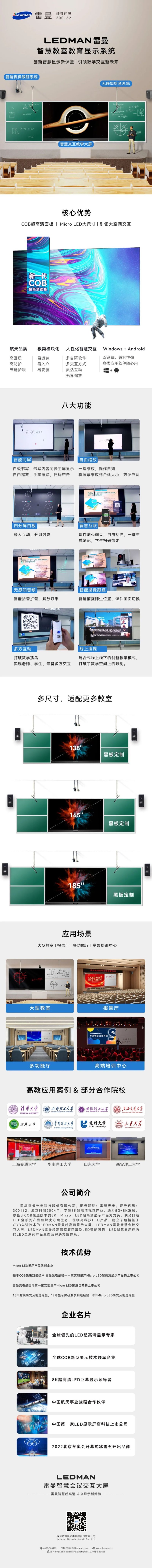 一图看懂LEDMAN雷曼智慧教室教育显示系统