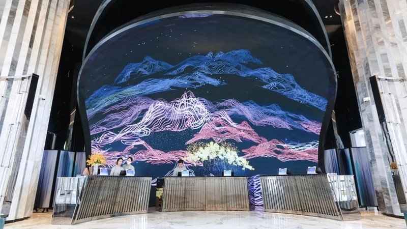 青岛奢华“新地标”！1000㎡洲明LED赋能青岛美高梅