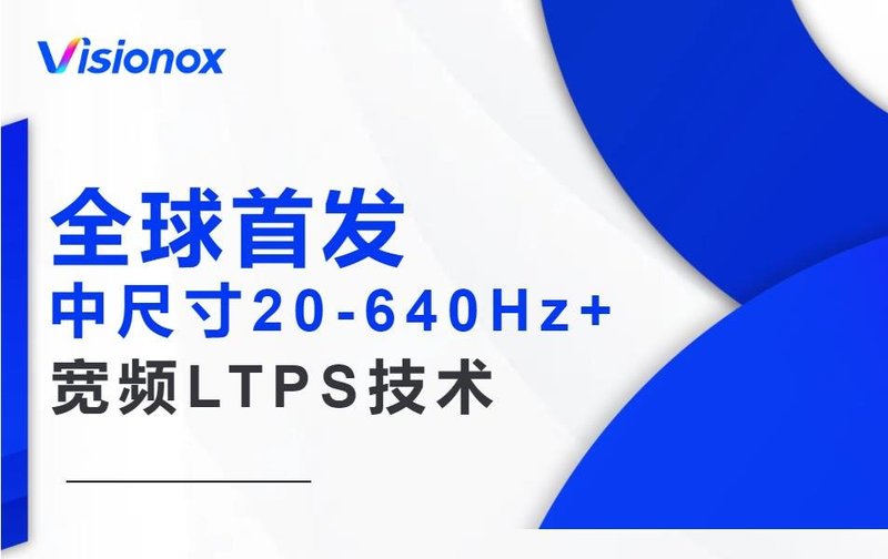 维信诺全球首发中尺寸20-640Hz+宽频LTPS技术