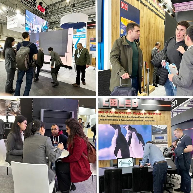 全自动升降折叠AI一体机全球首发，科伦特闪耀ISE2024