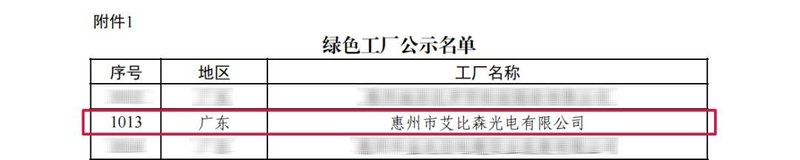 推进绿色制造，艾比森获评国家级“绿色工厂”