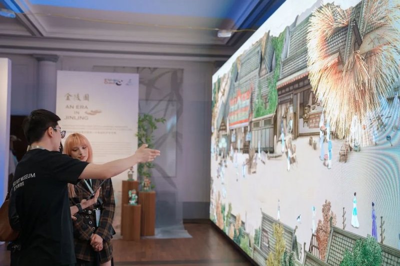 中法建交60周年丨洲明数字展陈方案亮相巴黎“金陵图数字艺术展”