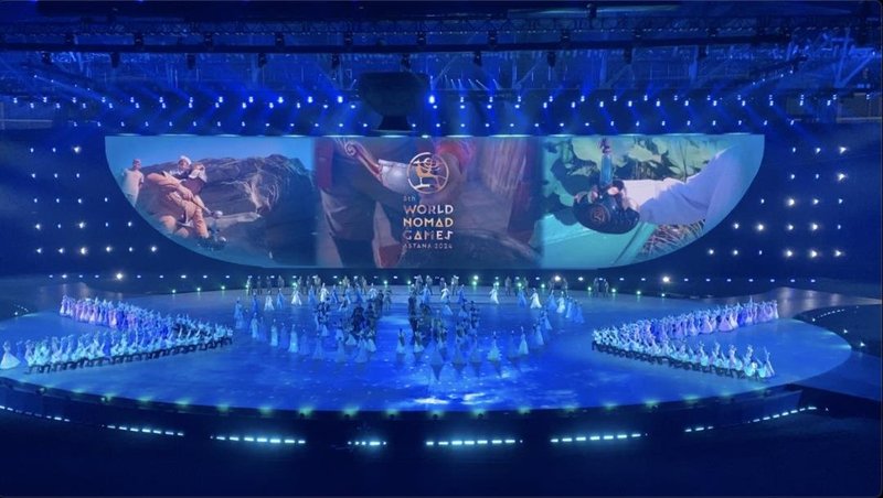 亮相世界游牧民族运动会，艾比森大屏点亮阿斯塔纳之夜