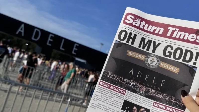 世界最大！仅此一块！世界歌星阿黛尔慕尼黑演唱会掀起演唱会的巨屏风潮！