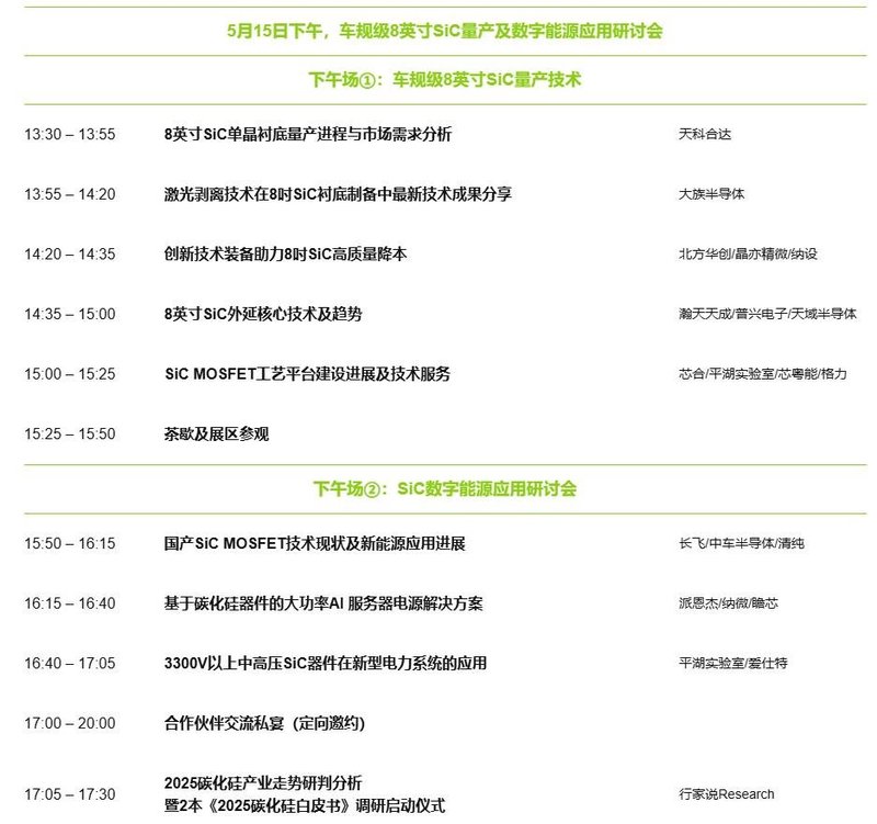 SiC产业盛会再度来袭，5月15日上海见！