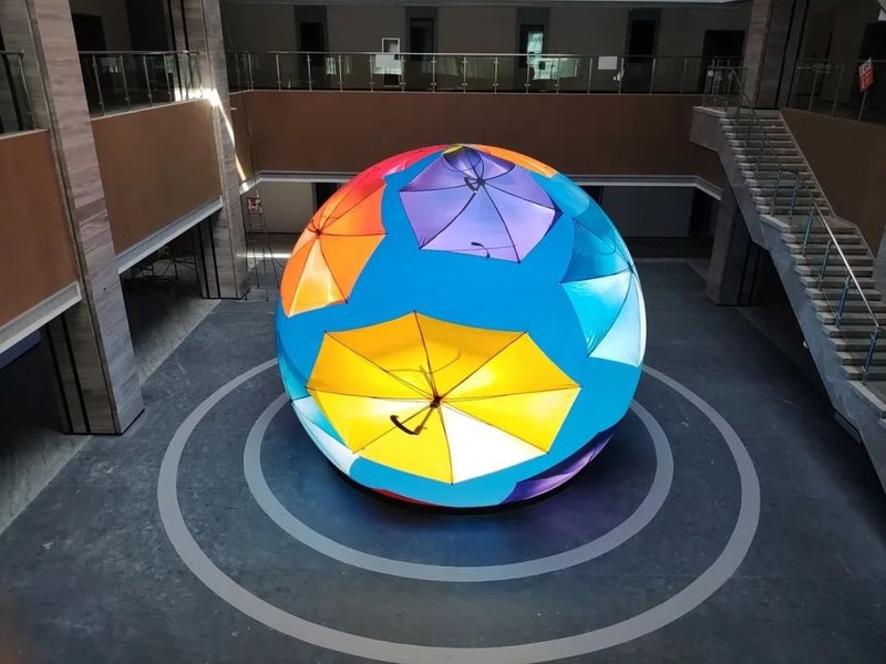 雷曼康硕展LED球形屏落地临沂莒南县科技馆 打造沉浸式科普体验空间