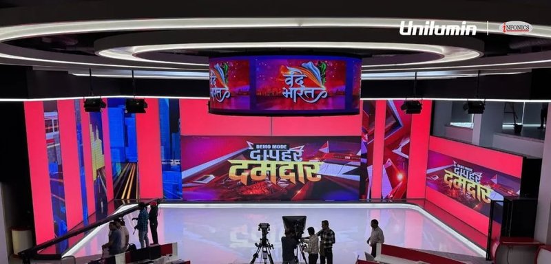 落地印度！洲明光显打造又一国际标杆演播空间